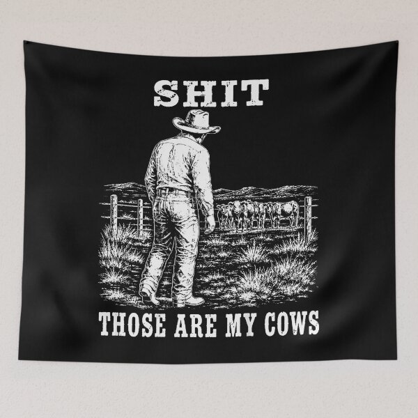 Item preview, On Back Shit Those Are My Cows Funny Western Cowboy Rancher designed and sold by T9AXER.