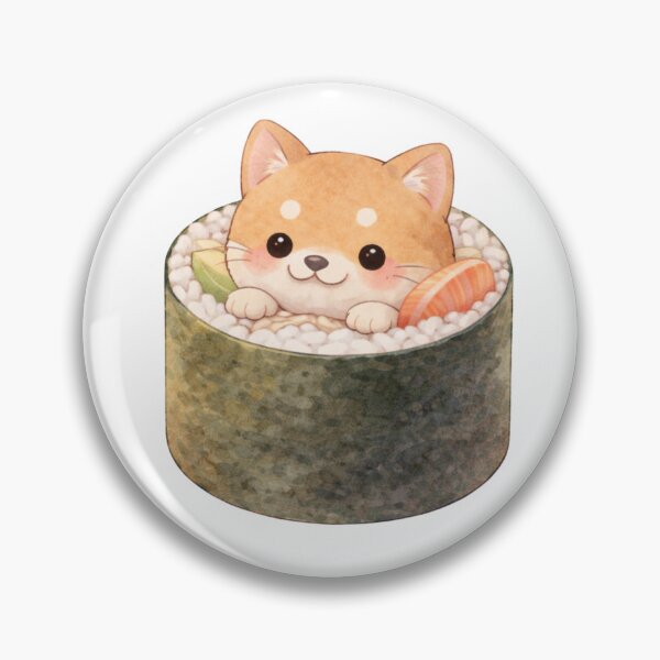 Item preview, cute Shiba in a sushi roll designed and sold by Rockveil Co..