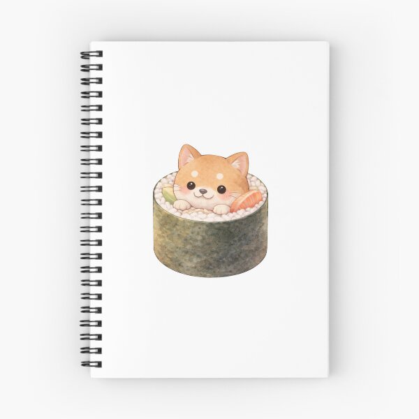 Item preview, cute Shiba in a sushi roll designed and sold by Rockveil Co..