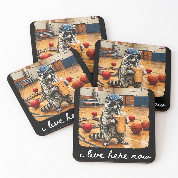 Item preview, I Live Here Now Raccoon Pe Teacher Gym School Design designed and sold by T9AXER.