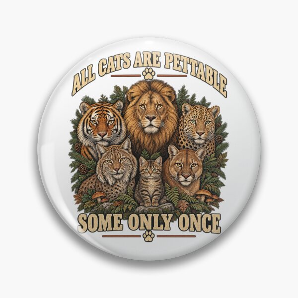 Item preview, All Cats Are Pettable Some Only Once Vintage Wildcat T-Shirt designed and sold by DijaMar.
