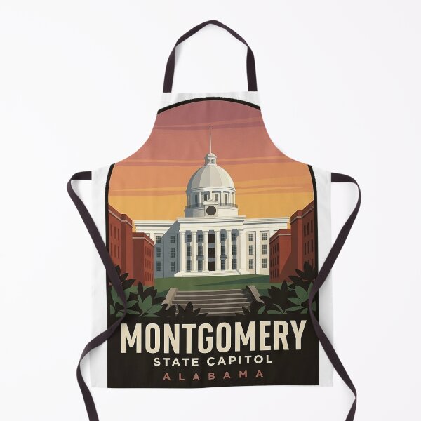 Item preview, Montgomery Alabama State Capitol Vintage Travel Badge Sticker designed and sold by DetourDgn.