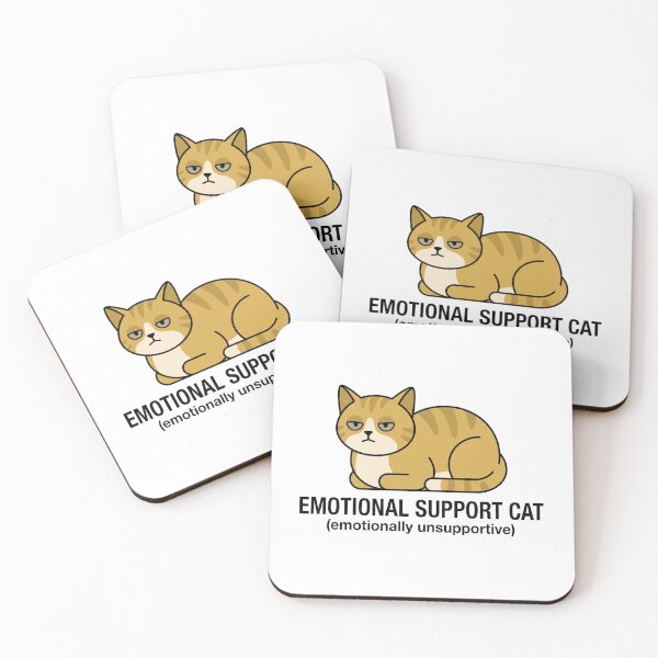 Item preview,  Emotional Support Cat Emotionally Unsupportive – Funny Orange Tabby Sticker designed and sold by its.shivang.