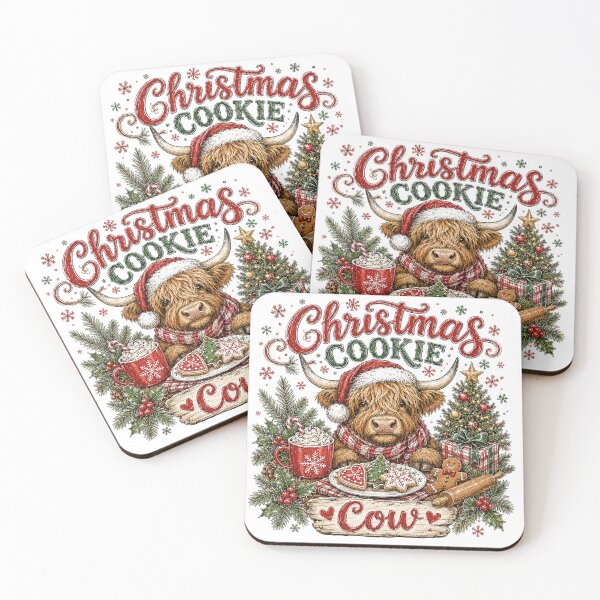 Item preview, Christmas Cookie Highland Cow Holiday Charm designed and sold by DYAFLK.