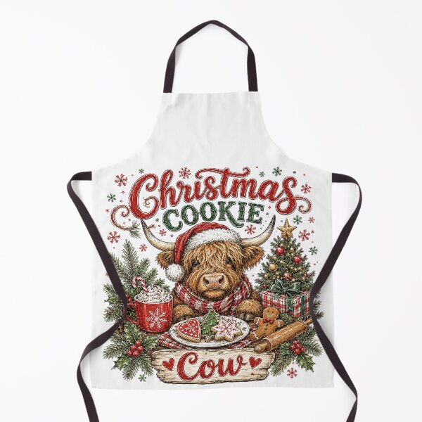 Item preview, Christmas Cookie Highland Cow Holiday Charm designed and sold by DYAFLK.