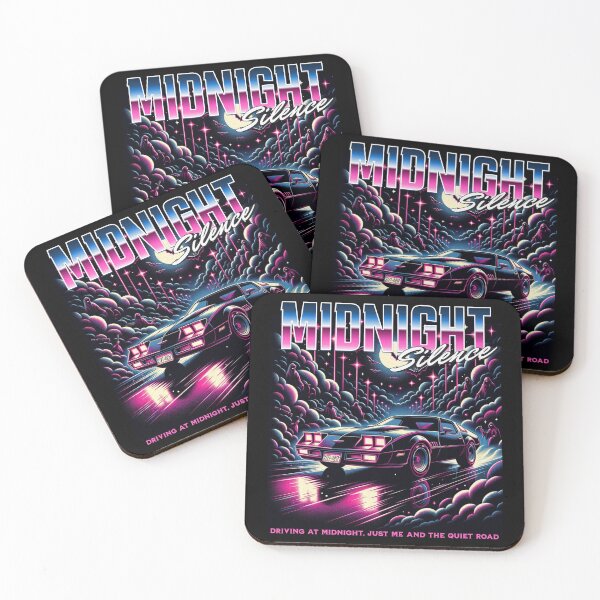 Item preview, Midnight Silence Retrowave Sports Car T-Shirt, Synthwave 80s designed and sold by baretyas.