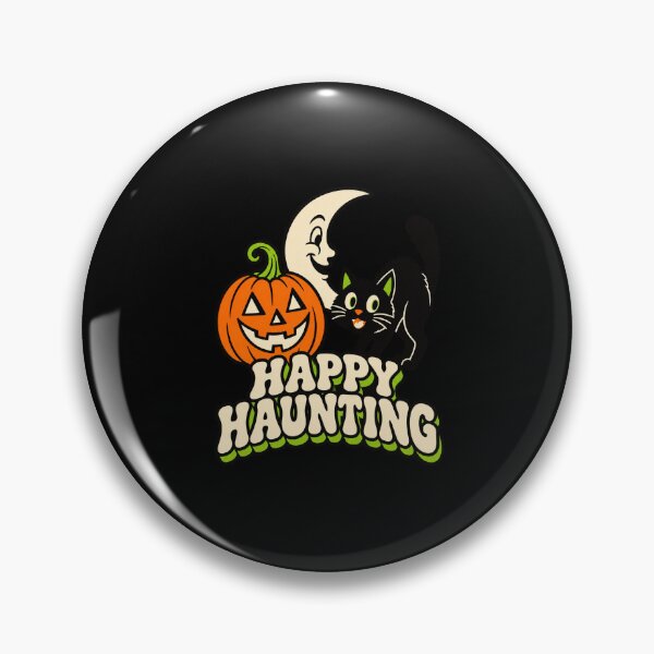 Item preview, Retro 90s Halloween Cut Out - Pumpkin Moon and Black Cat designed and sold by Ridaelb.