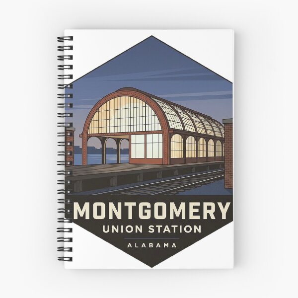 Item preview, Union Station Trainshed Montgomery Alabama Badge Sticker designed and sold by DetourDgn.