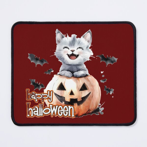 Item preview, happy halloween kitten pumpkin colorful typographic halloween design designed and sold by SmashingDeals.