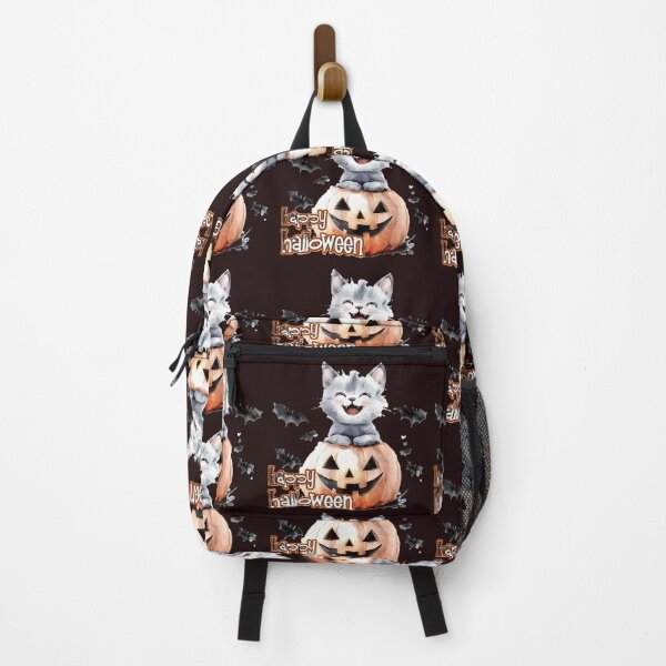Item preview, happy halloween kitten pumpkin colorful typographic halloween design designed and sold by SmashingDeals.