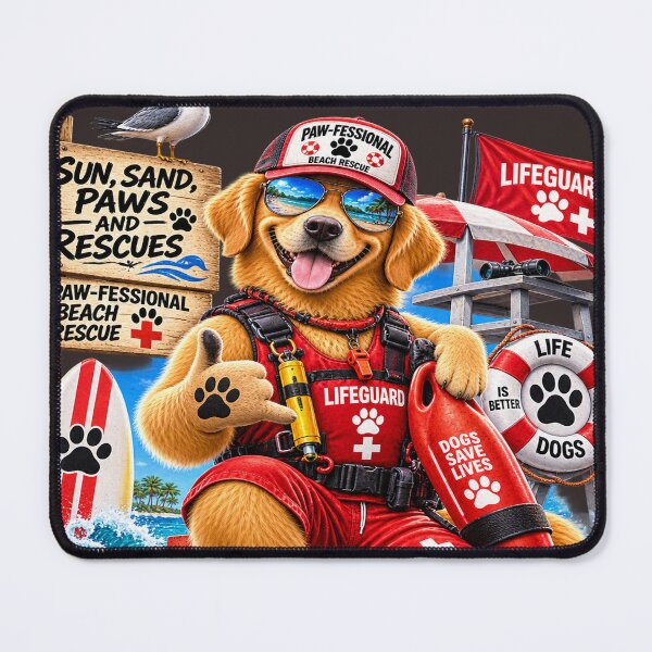 Item preview, Funny Dog Lifeguard Beach Rescue – Summer Ocean Adventure Gift designed and sold by TeeVibeHaus.