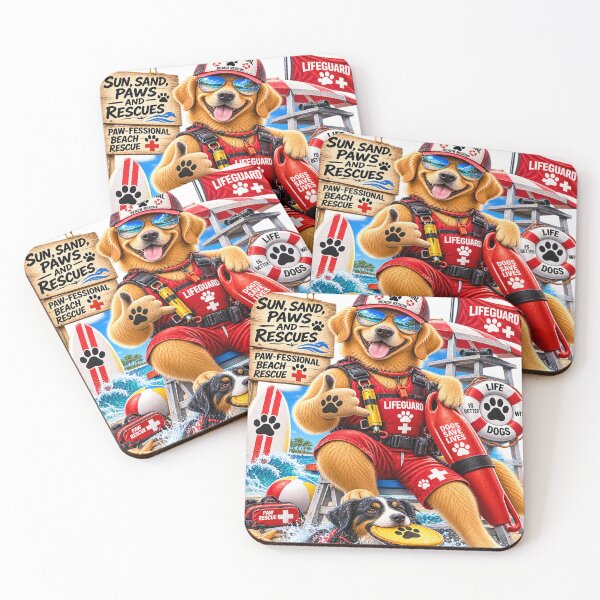 Item preview, Funny Dog Lifeguard Beach Rescue – Summer Ocean Adventure Gift designed and sold by TeeVibeHaus.