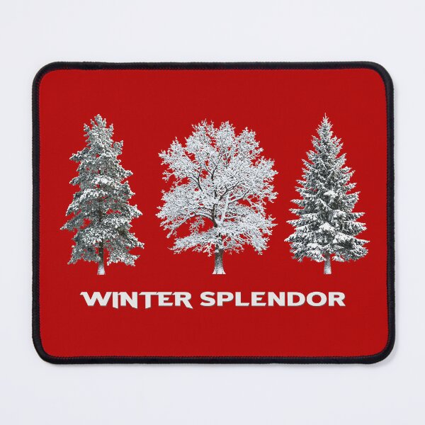 Item preview, SNOW COVERED WINTER TREES CHRISTMAS, SNOWY NATURE, SKIER, TREE of LOVE designed and sold by classic car craze.