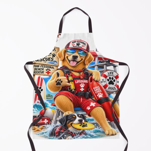 Item preview, Funny Dog Lifeguard Beach Rescue – Summer Ocean Adventure Gift designed and sold by TeeVibeHaus.