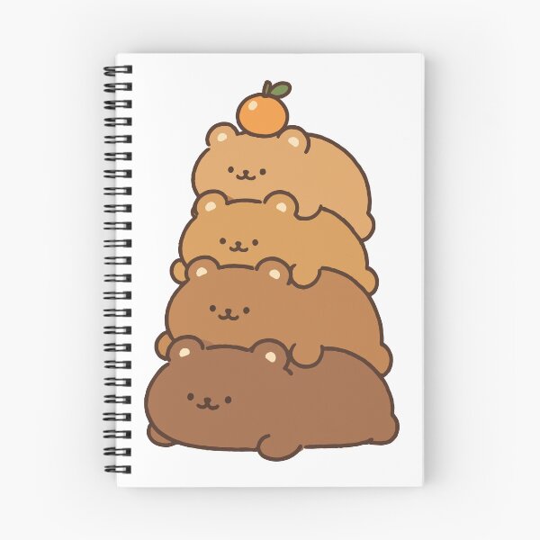 Item preview, Cute Kawaii Bear Stack – Cozy Brown Bears designed and sold by AliveStyle.
