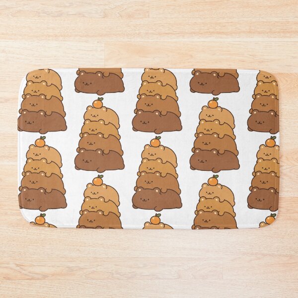 Item preview, Cute Kawaii Bear Stack – Cozy Brown Bears designed and sold by AliveStyle.