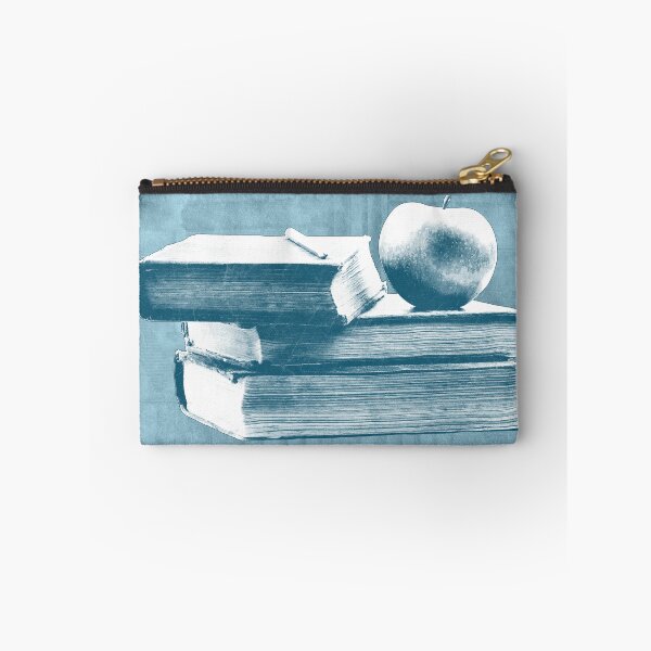 Item preview, Faded Blue Antique Books Stacked With Apple and Chalk designed and sold by Ghoul Enterprises.