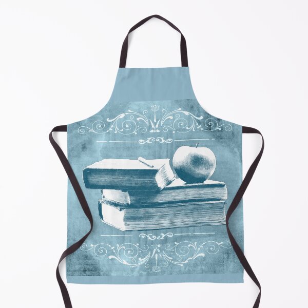 Item preview, Faded Blue Antique Books Stacked With Apple and Chalk designed and sold by Ghoul Enterprises.
