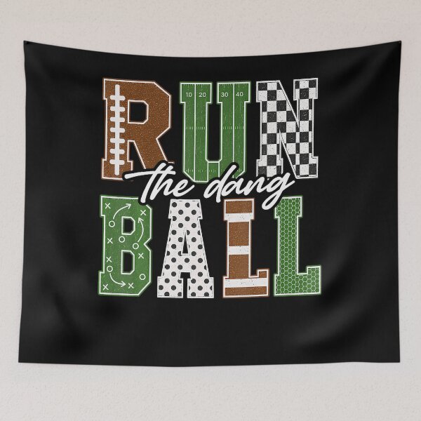 Item preview, Fall Football Dots Checkered Run The Dang Ball Football Mom designed and sold by T9AXER.