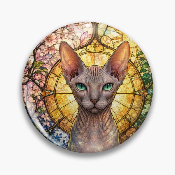Item preview, The Sphinx of the Four Seasons – Mystical Guardian in Stained Glass designed and sold by Pixel Otaku Gallery.