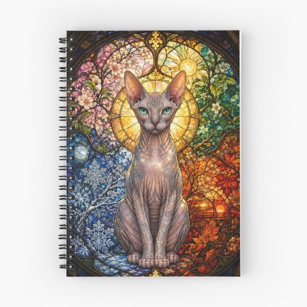 Item preview, The Sphinx of the Four Seasons – Mystical Guardian in Stained Glass designed and sold by Pixel Otaku Gallery.