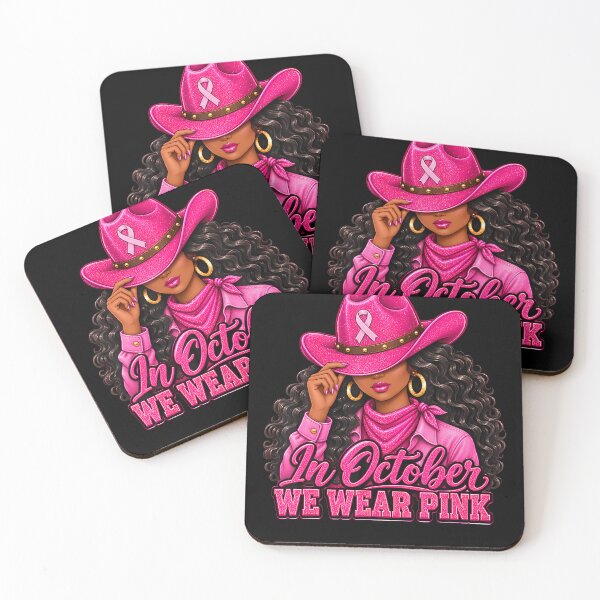 Item preview, In October We Wear Pink Black Woman Breast Cancer Awareness designed and sold by T9AXER.