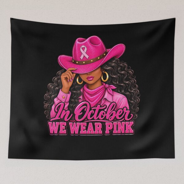 Item preview, In October We Wear Pink Black Woman Breast Cancer Awareness designed and sold by T9AXER.