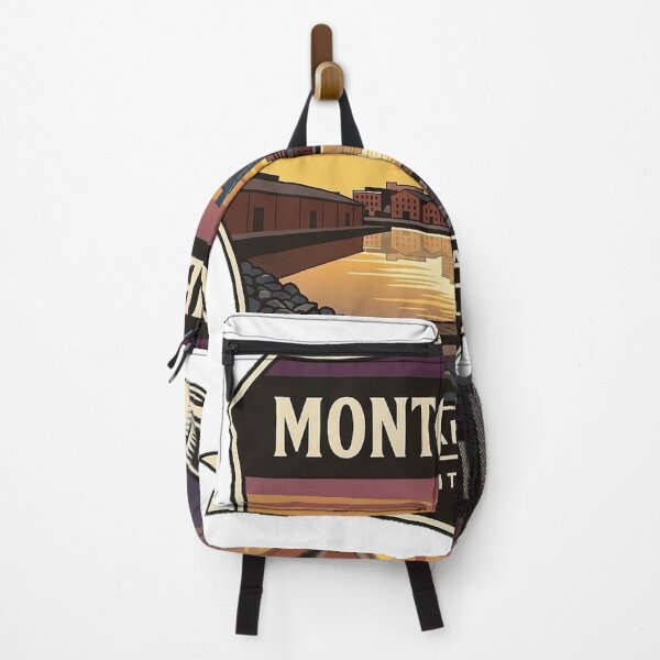 Item preview, Montgomery Alabama River Skyline Vintage Badge Sticker designed and sold by DetourDgn.
