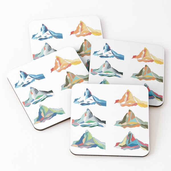 Artikelvorschau, Matterhorn-Set mit sechs Teilen – Geometrische Alpengipfel-Kunst entworfen und verkauft von iampaulmorris.
