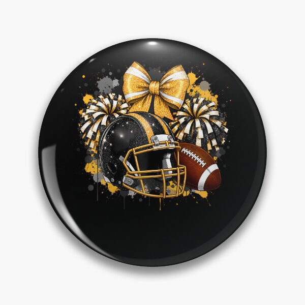 Item preview, Black  Gold Game Day Team High School Football Cheer Mom designed and sold by T9AXER.