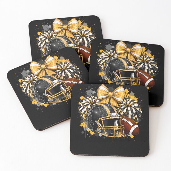 Item preview, Black  Gold Game Day Team High School Football Cheer Mom designed and sold by T9AXER.