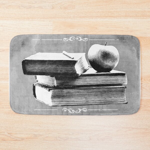Item preview, Antique Books Stacked With Apple and Chalk designed and sold by Ghoul Enterprises.