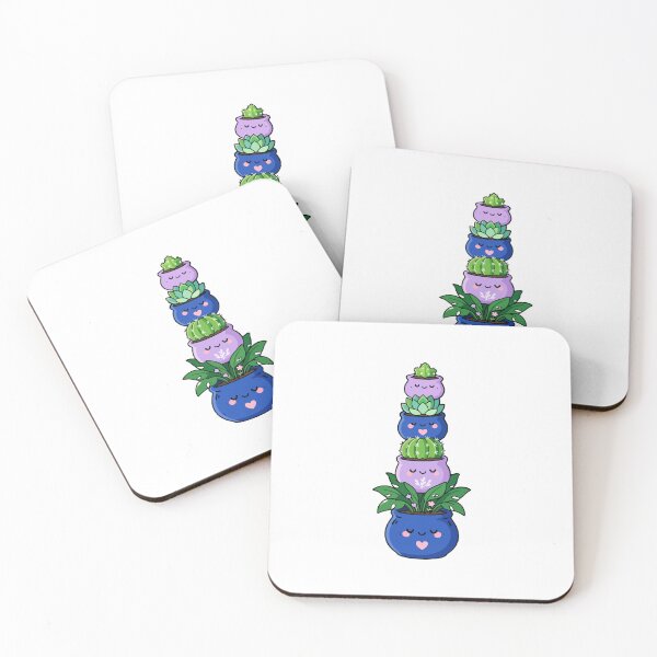 Item preview, Kawaii Potted Plants – Cute Succulent & Cactus Stack designed and sold by AliveStyle.
