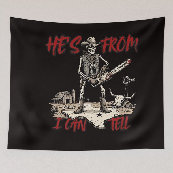 Item preview, Copy of He's from Texas I Can Tell Chainsaw Horror Halloween Graphic Funny Quote designed and sold by w66aboo.
