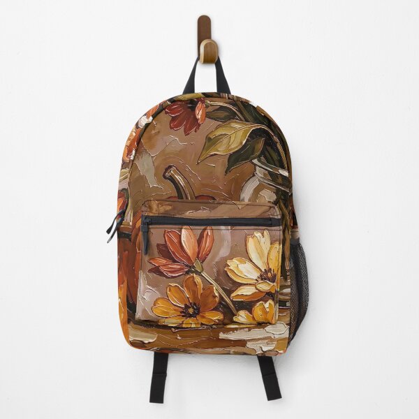Item preview, Autumn Pumpkins and Flowers designed and sold by Serene Strokes Art.
