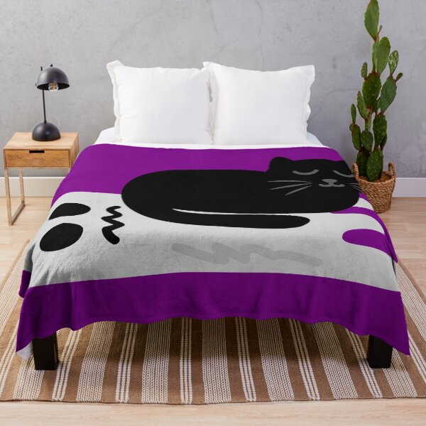 Item preview, Funny Halloween Black Cat - Cat Sleeping on a Flattened Ghost designed and sold by fishdesigns.