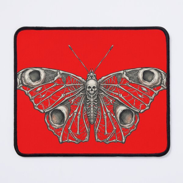 Item preview, Gothic Skeleton Butterfly Skull Dark Art designed and sold by Fairytale_Flowers.