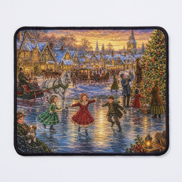 Item preview, Victorian Christmas Village Ice Skating & Horse-Drawn Sleighs designed and sold by acceleratorhams.