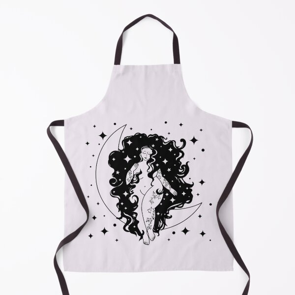 Item preview, Celestial Moon Goddess Line Art Illustration designed and sold by MaryMoonArt.
