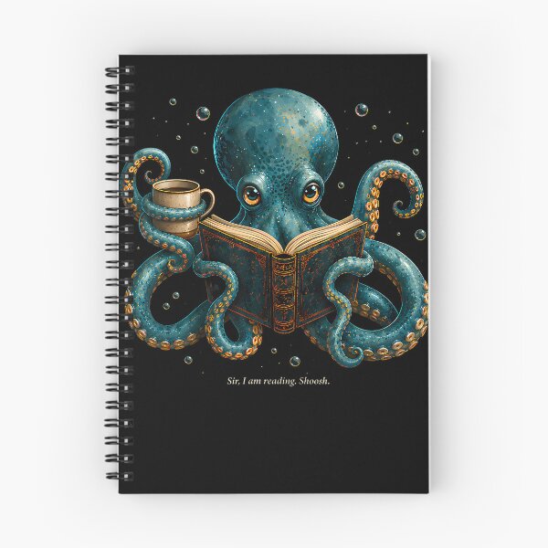 Item preview, Sir I Am Reading Shoosh Octopus Book Lover Reader designed and sold by T9AXER.