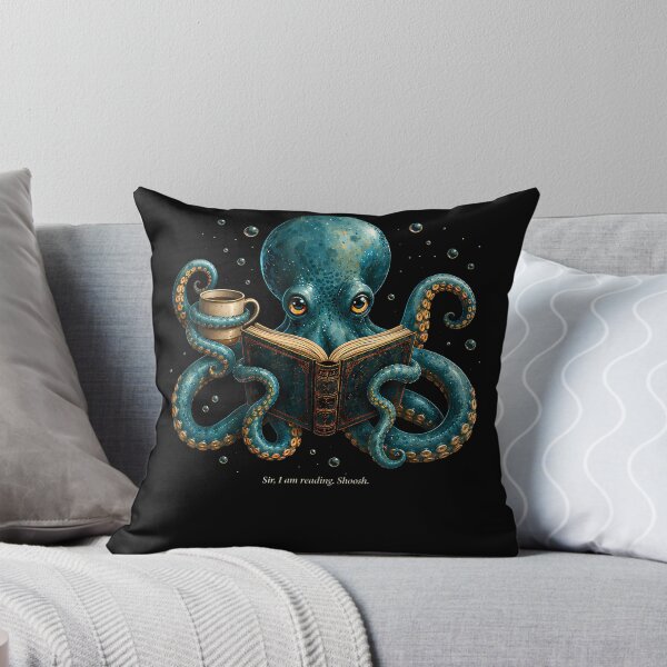 Item preview, Sir I Am Reading Shoosh Octopus Book Lover Reader designed and sold by T9AXER.