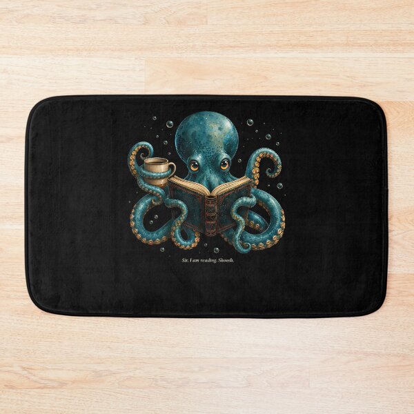 Item preview, Sir I Am Reading Shoosh Octopus Book Lover Reader designed and sold by T9AXER.