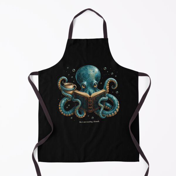 Item preview, Sir I Am Reading Shoosh Octopus Book Lover Reader designed and sold by T9AXER.