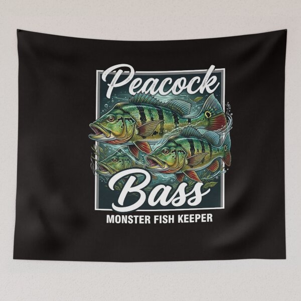 Item preview, Peacock Bass Fishing, Monster Fish Keeper Shirt Design, American Flag Fishing Graphic, Bass Fisherman designed and sold by w66aboo.