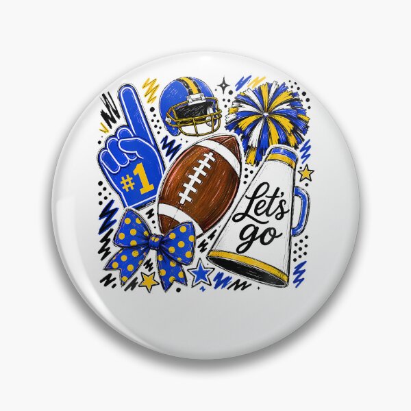 Item preview, Blue  Gold Game Day Team High School Football Cheer Mom designed and sold by T9AXER.