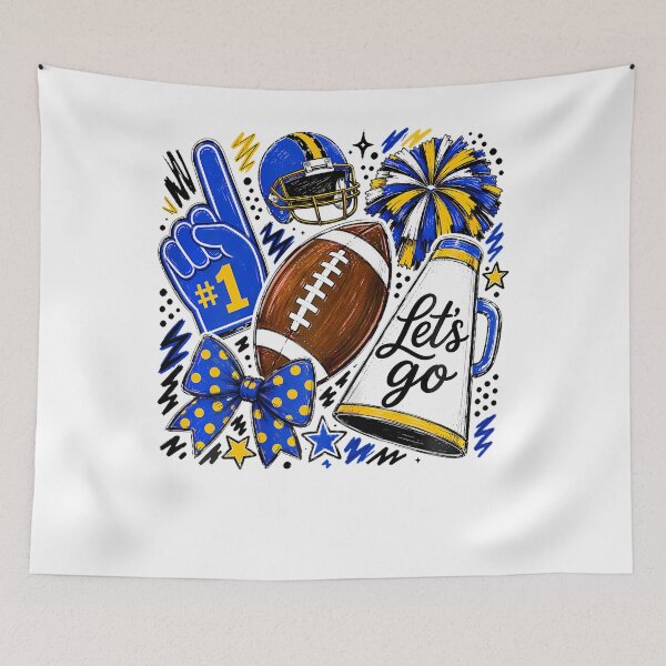 Item preview, Blue  Gold Game Day Team High School Football Cheer Mom designed and sold by T9AXER.