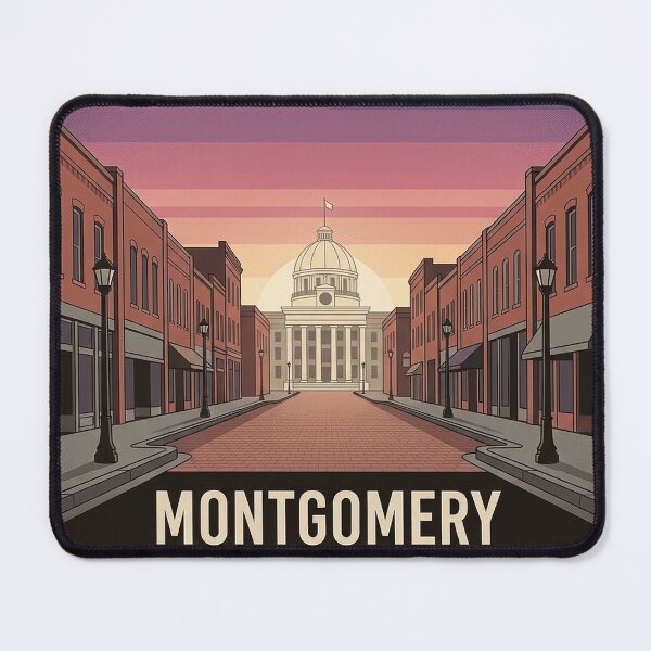 Item preview, Dexter Avenue Montgomery Alabama Streetscape Sticker designed and sold by DetourDgn.