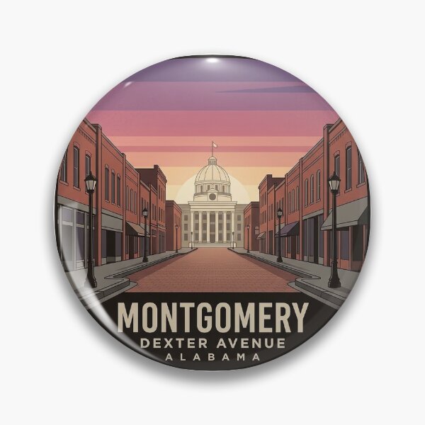 Item preview, Dexter Avenue Montgomery Alabama Streetscape Sticker designed and sold by DetourDgn.