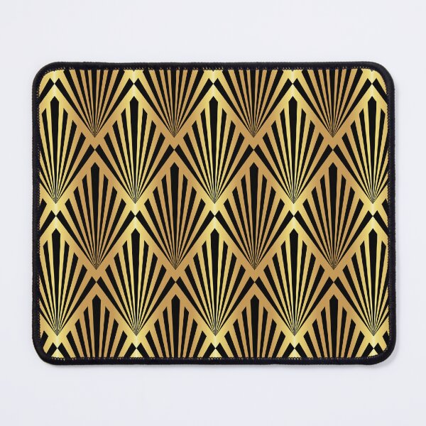 Item preview, Vintage golden Art Deco black fans designed and sold by Dana Du.