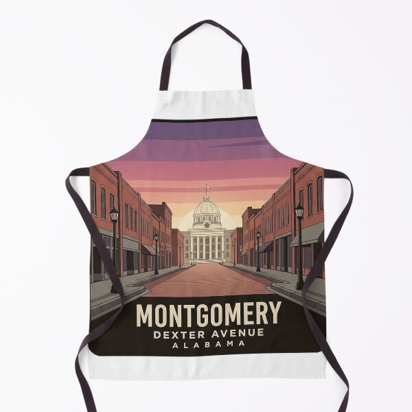 Item preview, Pegatina con el paisaje urbano de la avenida Dexter en Montgomery, Alabama. designed and sold by DetourDgn.